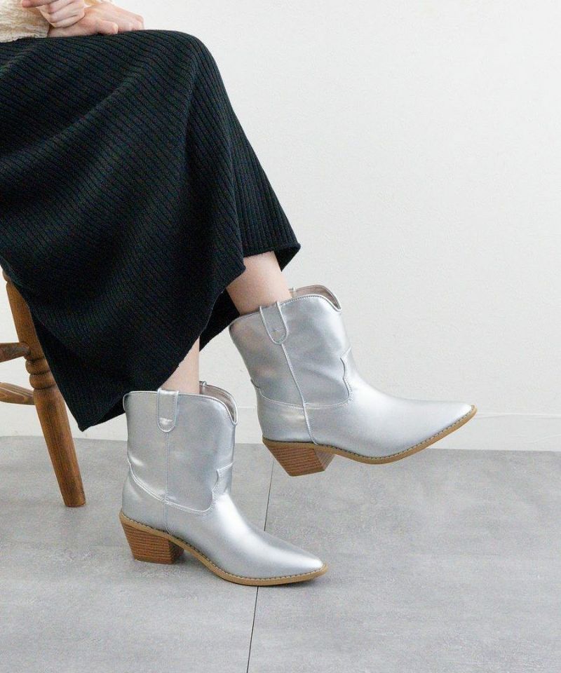 ショートブーツ・ブーティ COLORS OF CALIFORNIA FW21 BEATLE BOOT (WELTBOOT_05WHI) ブーツ レディース ショートブーツ 黒 本革 太ヒール ラボキゴシ
