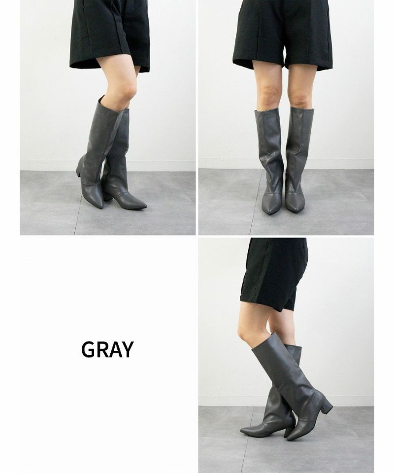 FABBY FABBY. ポインテッドロングカバーブーツ M シルバー ファビーファビー FABBY FABBY. ポインテッドロングカバーブーツ