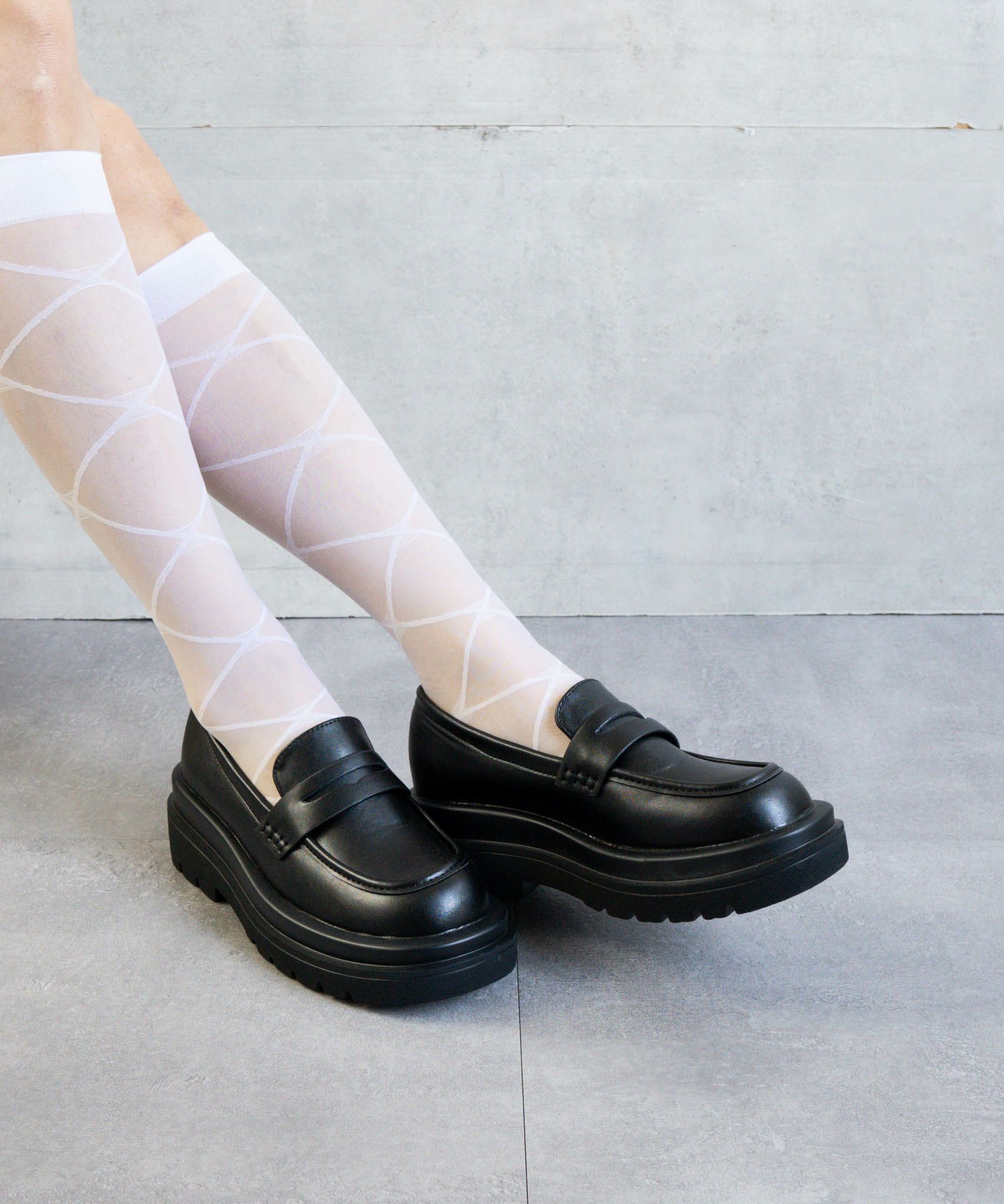SeeByChloe ビットローファー チャンキーヒール メタルロゴ