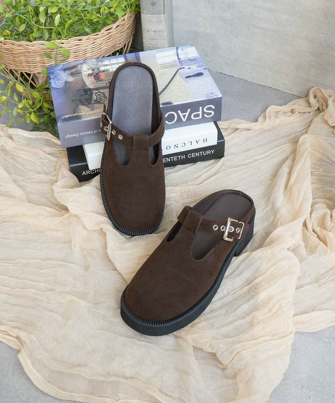 Tストラップバックルサボサンダル/レディース/fabby fabby(ファビー