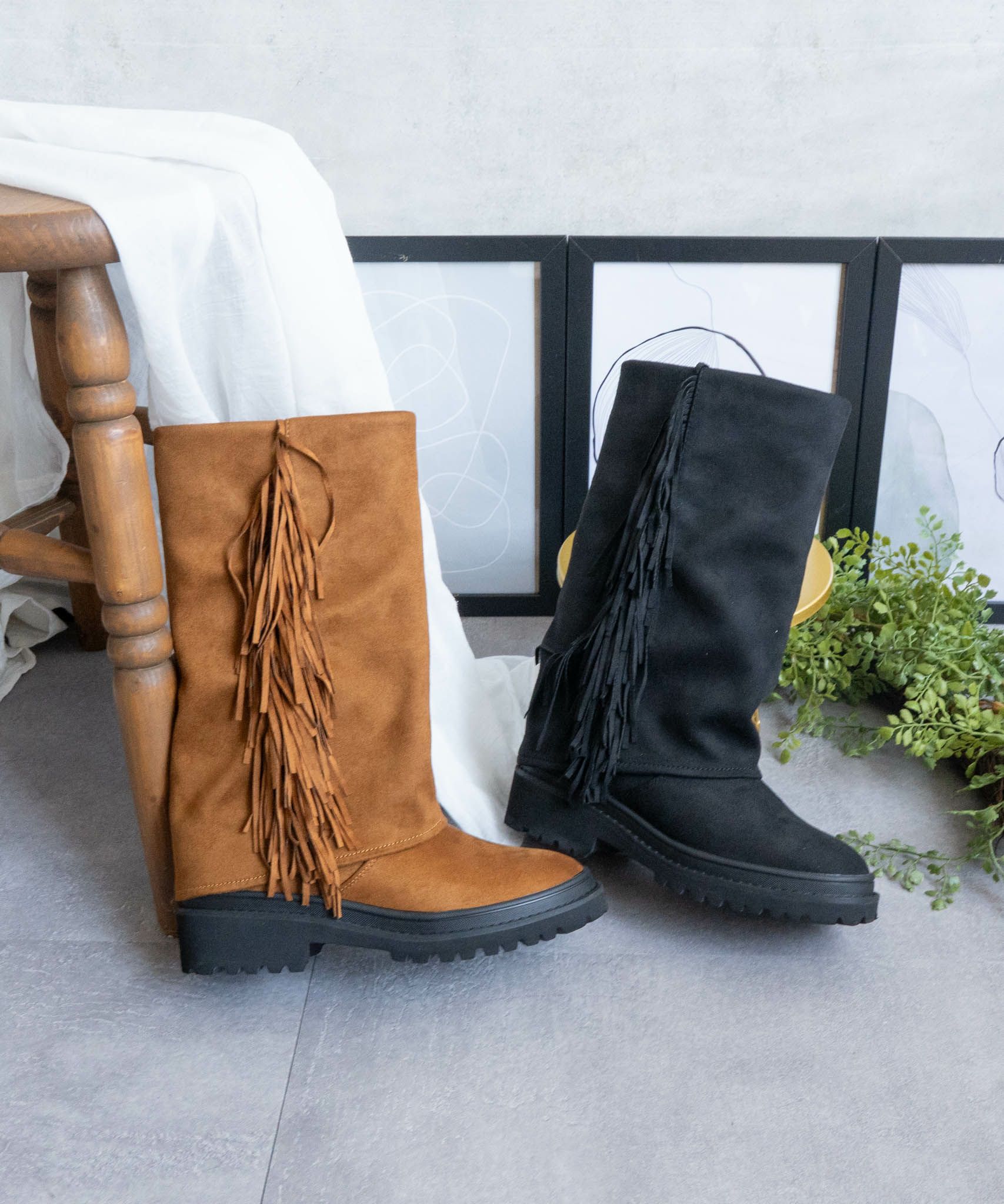 フリンジミドルブーツ/レディース/fabby fabby(ファビーファビー